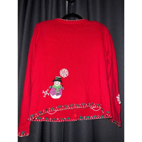 Ugly Christmas Sweater Xmas Cardigan Size Small Vintage - Picture 3 of 3